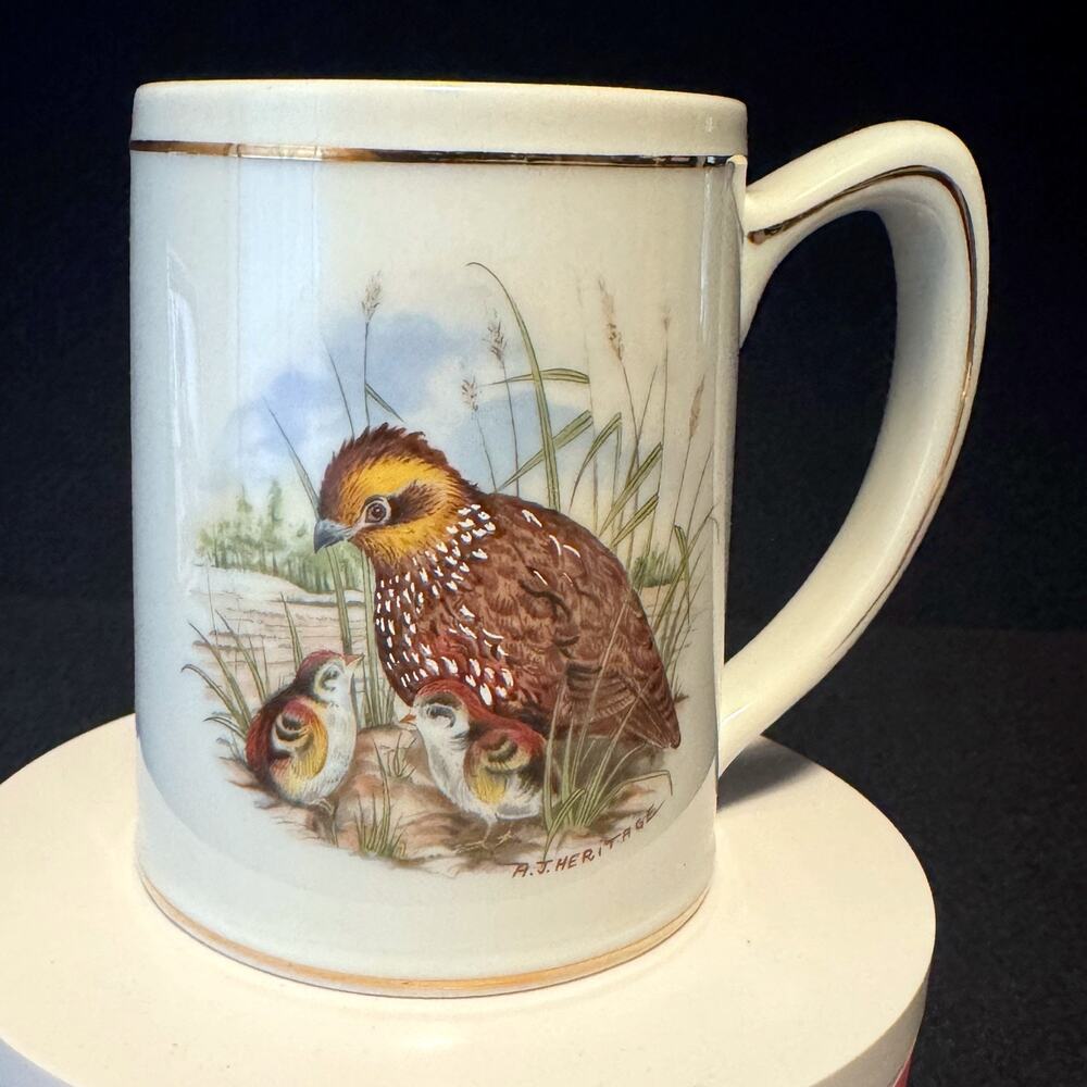 Bobwhite Quail Southern Living Game Birds of South AJ Heritage 14oz Coffee Mug